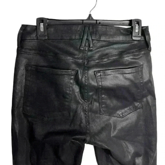 GOOD AMERICAN Good Legs Coated black skinny jean Size 10/30 - Picture 7 of 9